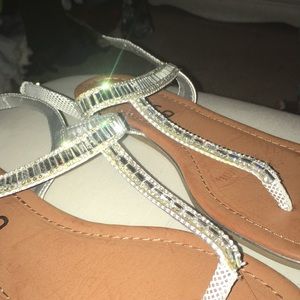 Silver sandals